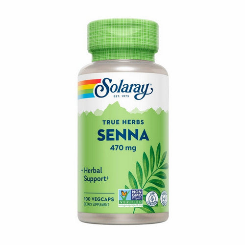 Solaray, True Herbs Senna, 470 Mg, 100 Veg Caps