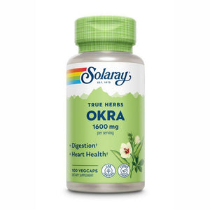 Solaray, True Herbs Okra, 400 Mg, 100 Veg Caps