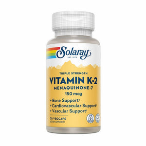 Solaray, Triple Strength Vitamin K-2 Menaquinone-7, 150 Mcg, 30 Veg Caps