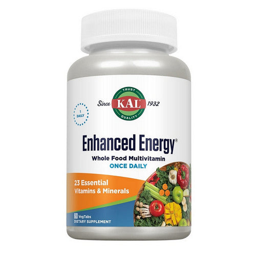 Kal, Enhanced Energy Whole Food Multivitamin, 60 Tabs