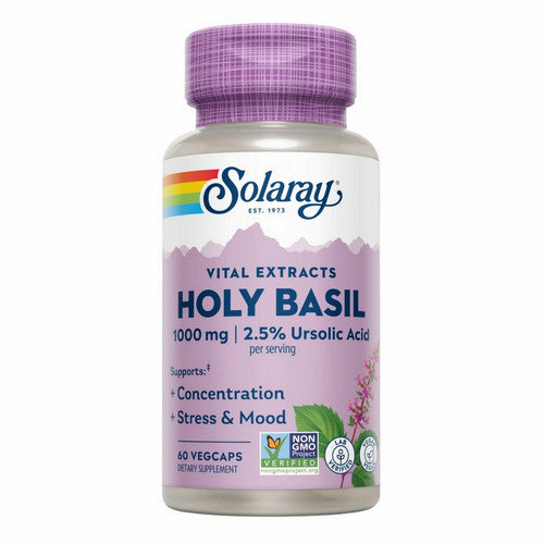 Solaray, Holy Basil, 1000 Mg, 60 Veg Caps