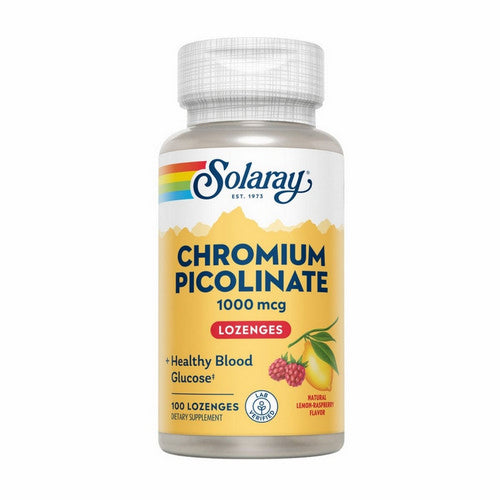Solaray, Chromium Picolinate Natural Lemon-Raspberry, 1000 Mg, 100 Count