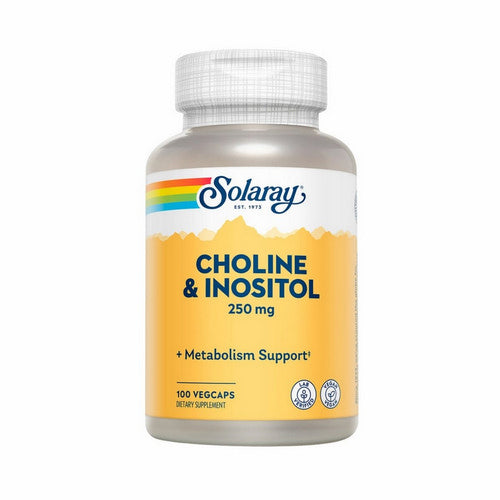 Solaray, Choline & Inositol, 250 mg, 100 Caps