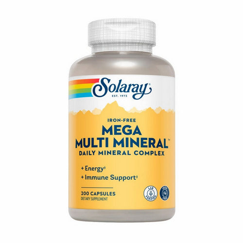 Solaray, Mega Multi Mineral Iron Free, 200 Caps