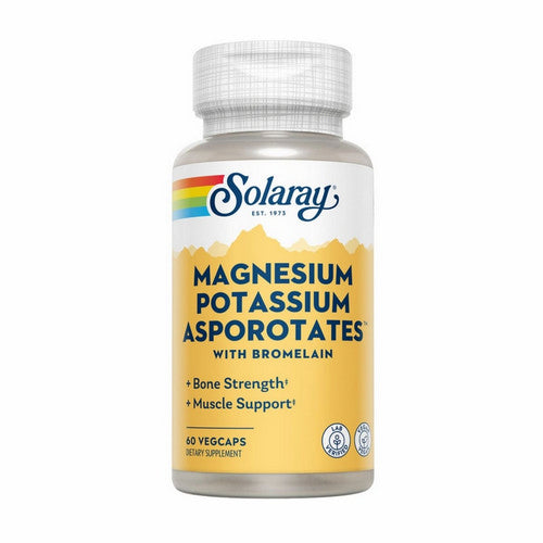 Solaray, Magnesium Potassium Asporotates With Bromelain, 60 Veg Caps