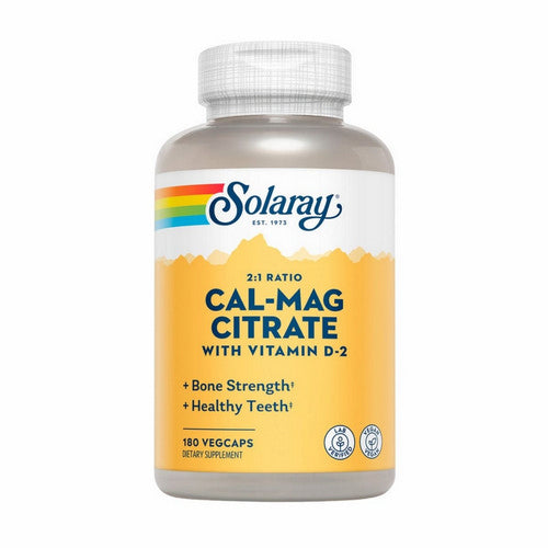 Solaray, Cal-Mag Citrate, 400 IU, 180 Caps