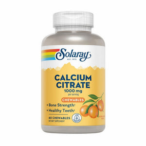 Solaray, Calcium Citrate Chewables Natural Orange, 1000 Mg, 60 Count