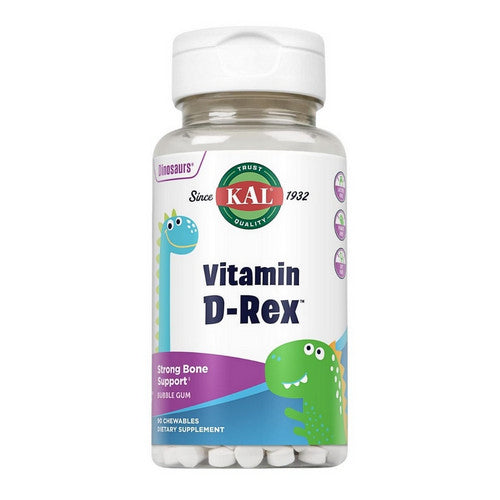 Kal, Vitamin D-Rex, Bubblegum 90 Chews