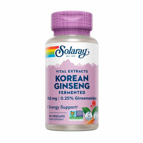 Solaray, Vital Extracts Fermented Korean Ginseng, 150 Mg, 30 Veg Caps