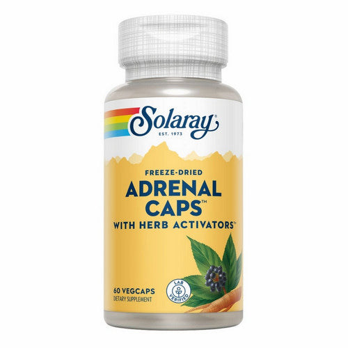 Solaray, Freeze-Dried Adrenal Caps With Herb Activators, 60 Veg Caps