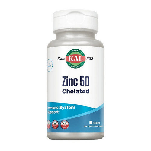 Kal, Zinc 50 Chelated, 90 Tabs