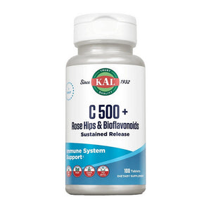 Kal, C 500+ Rose Hips & Bioflavanoids, 100 Tabs