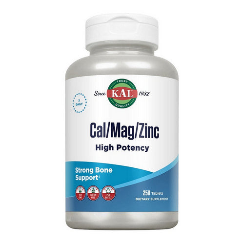 Kal, Cal/Mag/Zinc High Potency, 250 Tabs