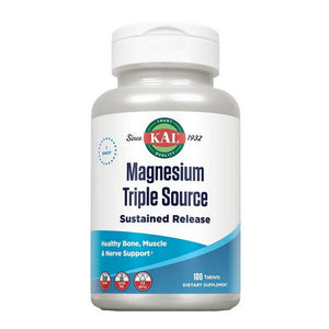 Kal, Magnesium Triple Source Sustained Release, 500 Mg, 100 Tabs