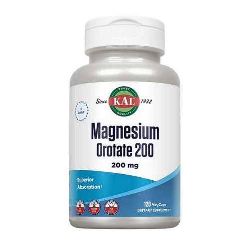 Kal, Magnesium Orotate 200, 200 Mg, 120 Veg Caps
