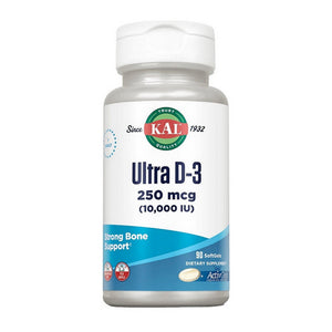 Kal, Ultra D-3, 250 Mcg, 90 Softgels