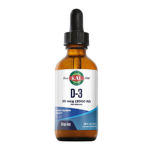 Kal, Vitamin D3 Dropins Natural Blueberry, 1.8 Oz