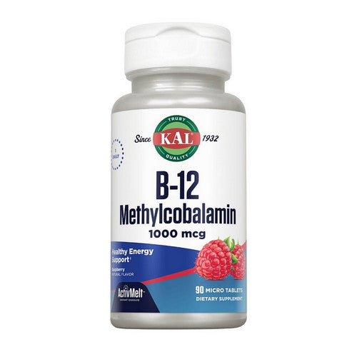 Kal, B-12 Methylcobalamin Red Raspberry, 1000 Mcg, 90 Tabs