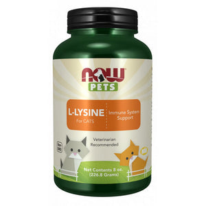 Now Foods, L-Lysine For Cats Powder, 8 oz