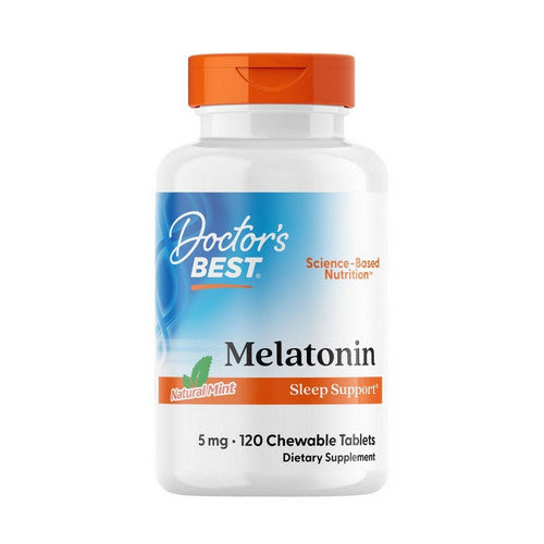 Doctors Best, Melatonin Natural Mint, 5 mg, 120 Chewable Tablets