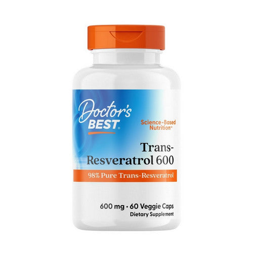 Doctors Best, High Potency Trans-Resveratrol 600, 600 mg, 60 Veggie Caps