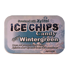 Ice Chips Candy, Hand Crafted Candy Tin Wintergreen, 1.76 Oz