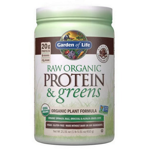 Garden of Life, Raw Protein and Greens, Chocolate 611g