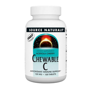 Source Naturals, Acerola C, 120 MG, Chewable 100 Tabs