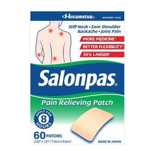 Salonpas, Pain Relieving Patches, 60 Count