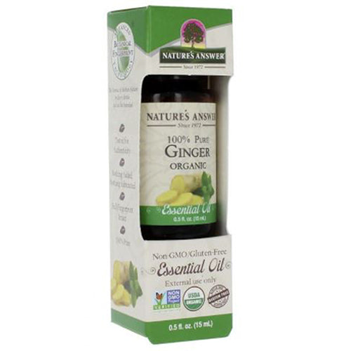 Nature's Answer, Pure Organic Essential Oil Ginger, 0.5 Oz