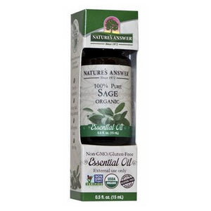 Nature's Answer, Pure Organic Essential Oil Sage, 0.5 Oz