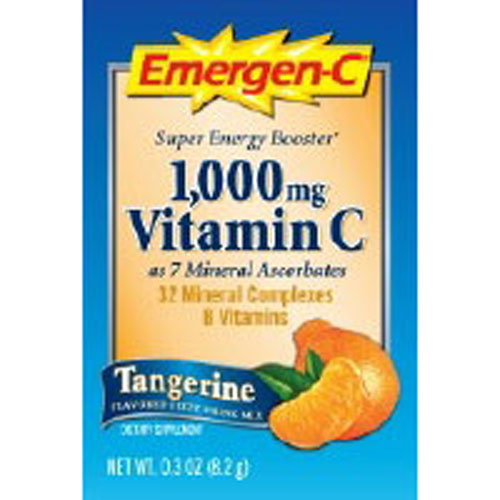 Emergen-C, Daily Immune Support Vitamin C Fizzy Drink Mix Tangerine, Pack Of 30