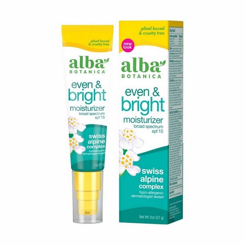 Alba Botanica, Even & Bright Moisturizer SPF 15, 2 Oz