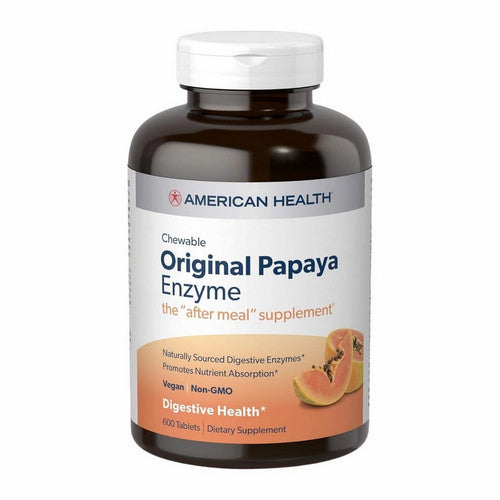 American Health, Original Chewable Papaya Enzyme, 600 Tabs