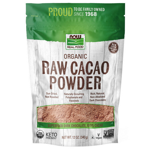 Now Foods, Organic Raw Cacao Powder, 12 Oz