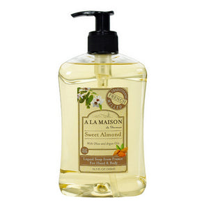 A La Maison, Hand & Body Liquid Soap Sweet Almond, 16.9 FZ