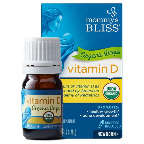 Mommys bliss, Baby Vitamin D Organic Drops Newborn Plus, 400 IU, 0.11 Oz