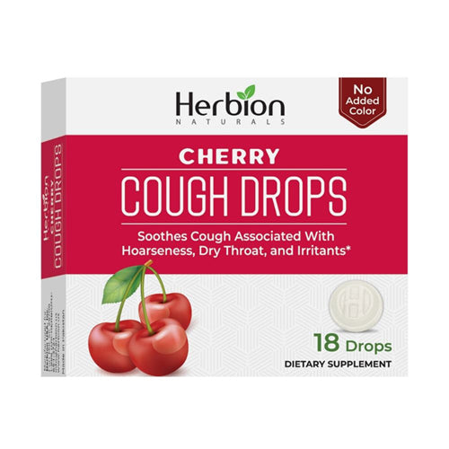 Herbion Naturals, All Natural Cough Drops Cherry, 18 Drops