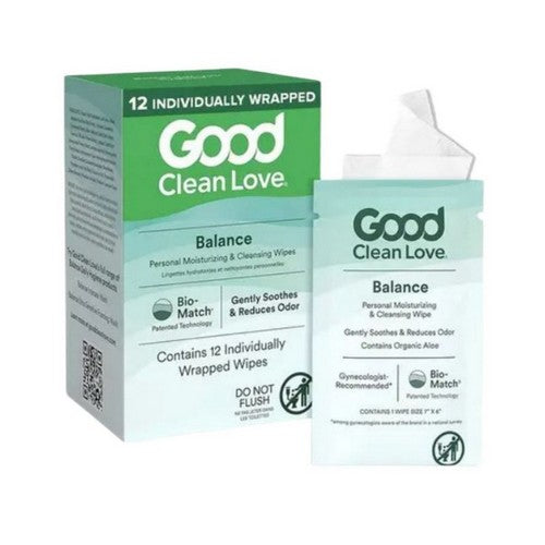 Good Clean Love, Rebalance Personal Moisturizing And Cleansing Wipes, 12 Count