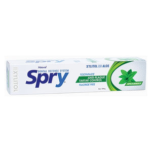 Xlear Inc, Spry Anti-Plaque And Tartar Control Xylitol Toothpaste Fluoride Free Spearmint, 5 Oz