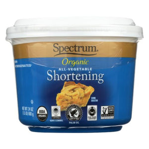 Spectrum Oils, Organic All Vegetable Shortening, 24 Oz