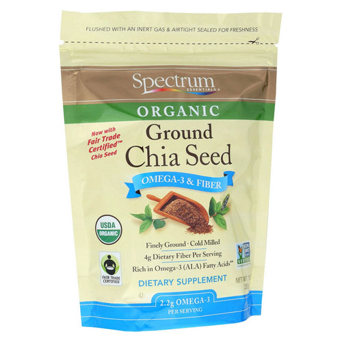 Spectrum Oils, Essentials Ground Chia Seed Omega-3 And Fiber, 10 Oz