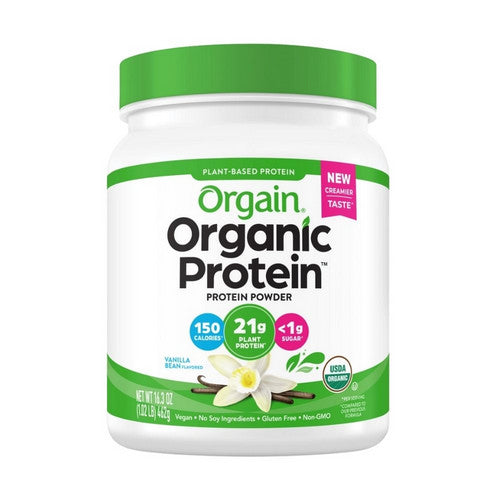 Orgain, Organic Plant Based Protein Powder Sweet Vanilla Bean, 1.02 Lbs