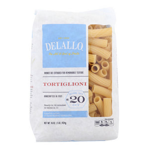 Delallo, Pasta, Tortglioni 16 Oz (Case of 8)