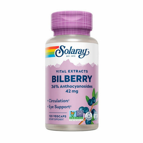 Solaray, Bilberry Berry Extract, 42 mg, 120 Veg Caps