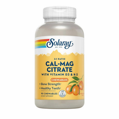 Solaray, Cal-Mag Citrate, 90 Chews