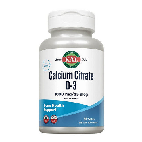 Kal, Calcium Citrate with D-3, 90 Tabs