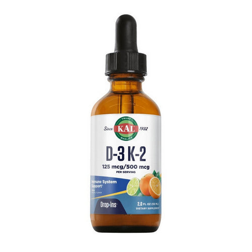 Kal, D-3 K-2 Drop Citrus, 2 Oz