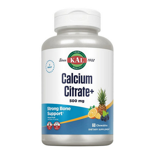 Kal, Calcium Citrate Plus Mixed Fruit, 60 Chewables