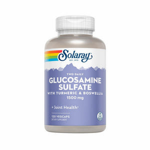 Solaray, Two Daily Glucosamine Sulfate With Turmeric And Boswellia, 1500 Mg, 120 Veg Caps